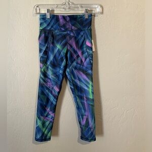 Old Navy Girls Blue Purple Green Geometric Leggings